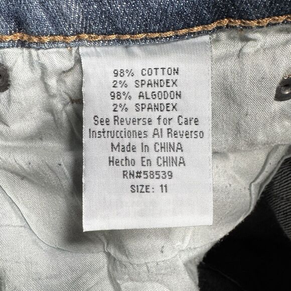 Underground Soul Jeans Juniors 11 Flare Low Rise Blue Denim Measures 31 x 30.5 - Picture 5 of 8